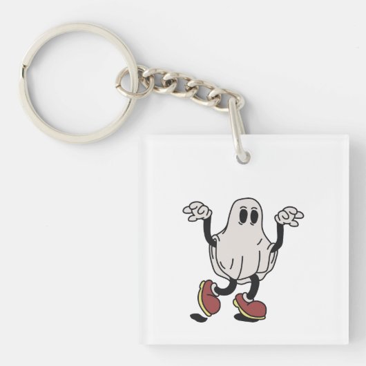 Cute ghost enjoying sleutelhanger (Voorkant)