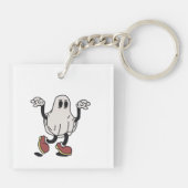 Cute ghost enjoying sleutelhanger (Achterkant)