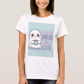 Cute Ghost "Existential Dread But Make It Cute"  T-shirt (Voorkant)