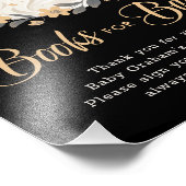 Cute Ghost Fall Books for Baby Shower Sign Foto Afdruk (Hoek)