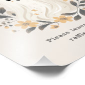 Cute Ghost Fall Luier Raffle Baby Shower Bord Foto Afdruk (Hoek)