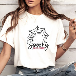 Cute Ghost: Fun Minimalist Black and White Design Tri-Blend Shirt