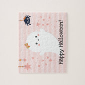 Cute Ghost Girly Happy Halloween Legpuzzel (Verticaal)