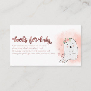 Cute Ghost Halloween Baby shower Books for Baby En Informatiekaartje