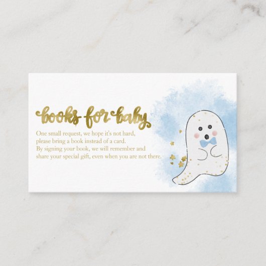 Cute Ghost Halloween Baby shower Books for Baby En Informatiekaartje (Voorkant)