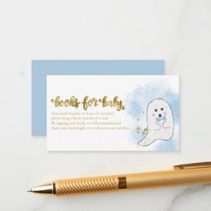 Cute Ghost Halloween Baby shower Books for Baby En Informatiekaartje