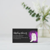 Cute Ghost Halloween Baby shower Display Shower En Informatiekaartje (Staand voorkant)