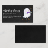 Cute Ghost Halloween Baby shower Display Shower En Informatiekaartje (Voorkant / Achterkant)
