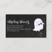 Cute Ghost Halloween Baby shower Display Shower En Informatiekaartje (Voorkant)