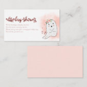 Cute Ghost Halloween Baby shower Display Shower En Informatiekaartje (Voorkant / Achterkant)