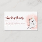 Cute Ghost Halloween Baby shower Display Shower En Informatiekaartje (Voorkant)