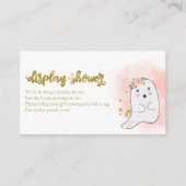 Cute Ghost Halloween Baby shower Display Shower Informatiekaartje (Voorkant)