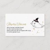 Cute Ghost Halloween Baby shower Display Shower Informatiekaartje (Voorkant)