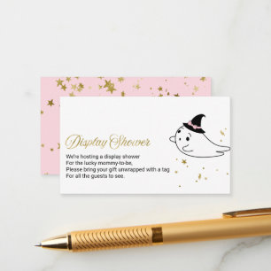 Cute Ghost Halloween Baby shower Display Shower Informatiekaartje