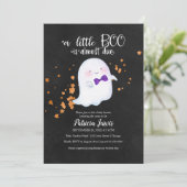 Cute Ghost Halloween Baby shower Invitation Bedankkaart (Staand voorkant)