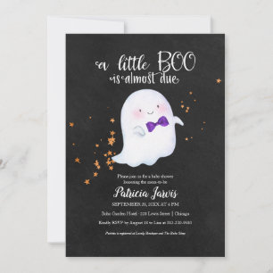 Cute Ghost Halloween Baby shower Invitation Bedankkaart