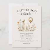 Cute Ghost Halloween Baby shower Invitation Kaart (Voorkant)