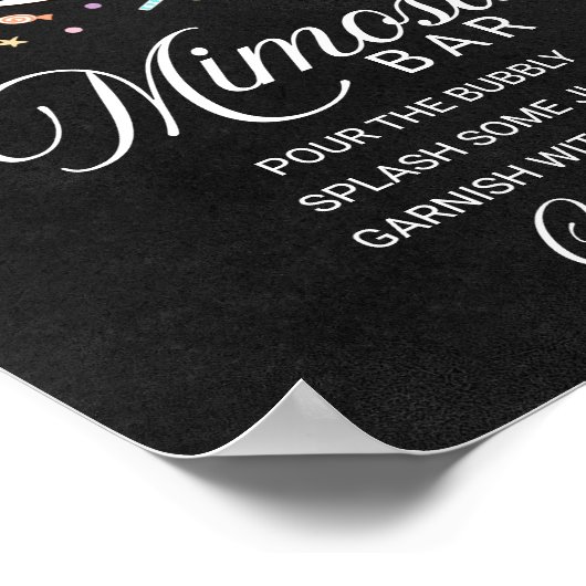 Cute Ghost Halloween Baby shower Mimosa Bar Sign. Poster (Hoek)