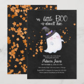 Cute Ghost Halloween Baby Shower Uitnodiging (Voorkant / Achterkant)