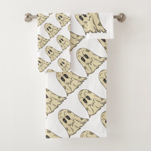 Cute Ghost Halloween Bad Handdoek (Insitu)