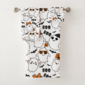 Cute Ghost Halloween Bath Towel Set Bad Handdoek (Insitu)