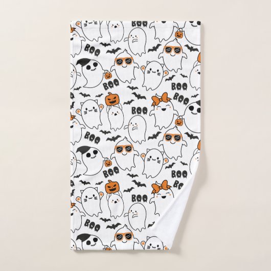 Cute Ghost Halloween Bath Towel Set Bad Handdoek (Handdoek)