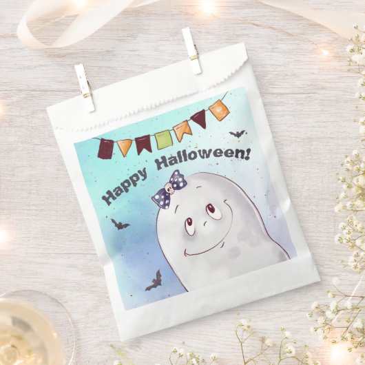 Cute Ghost Halloween Bedankzakje (Geknipt)