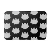 Cute Ghost Halloween Black en White Pattern Badmat (Voorkant)