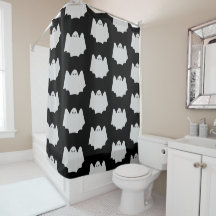 Cute Ghost Halloween Black en White Pattern
