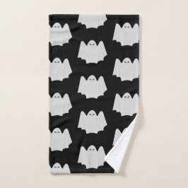 Cute Ghost Halloween Black en White Pattern Handdoek
