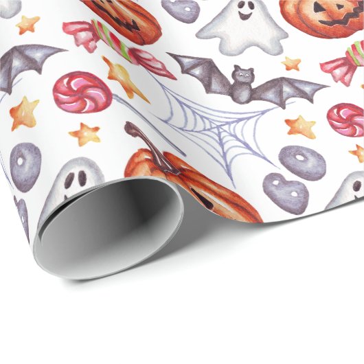 Cute ghost Halloween Cadeaupapier (Rol Hoek)