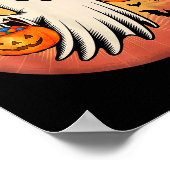 Cute Ghost Halloween Candy Halloween Soky Season G Poster (Hoek)