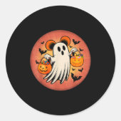 Cute Ghost Halloween Candy Halloween Soky Season G Ronde Sticker (Voorkant)