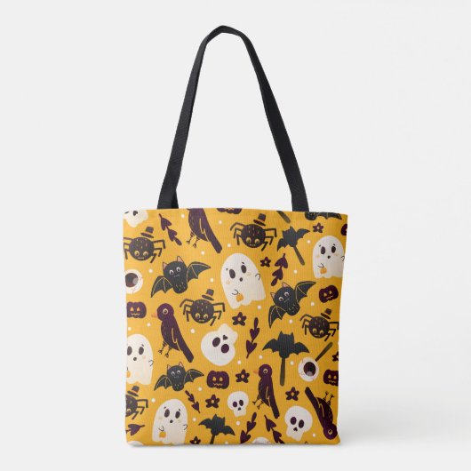 CUTE GHOST HALLOWEEN CANVAS TAS (Achterkant)