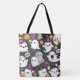 Cute Ghost Halloween Canvas tas