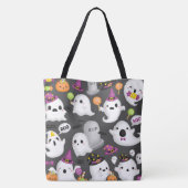 Cute Ghost Halloween Canvas tas (Achterkant)