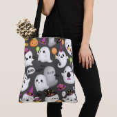 Cute Ghost Halloween Canvas tas (Dichtbij)