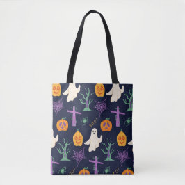 CUTE GHOST HALLOWEEN CANVAS TAS