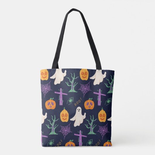 CUTE GHOST HALLOWEEN CANVAS TAS (Achterkant)