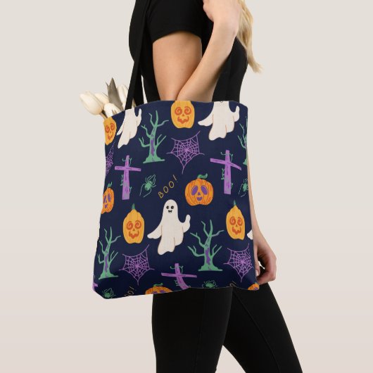 CUTE GHOST HALLOWEEN CANVAS TAS (Dichtbij)