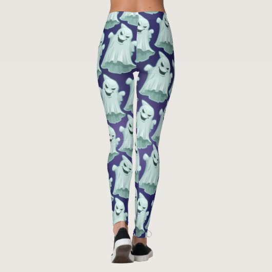 Cute Ghost Halloween Costume Leggings (Achterkant)