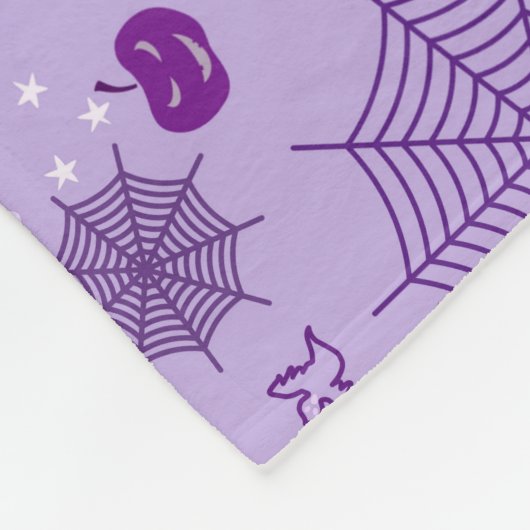 Cute ghost Halloween Elegant purple Fleece Deken (Hoek)
