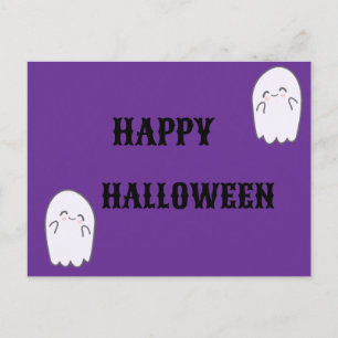 Cute Ghost Halloween Feestdagenkaart