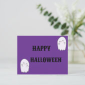 Cute Ghost Halloween Feestdagenkaart (Staand voorkant)