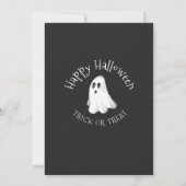 Cute Ghost Halloween Invitation Kaart (Achterkant)