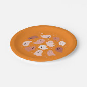 Cute Ghost Halloween Papieren Bordje (Gekanteld)