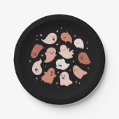 Cute Ghost Halloween Papieren Bordje (Voorkant)