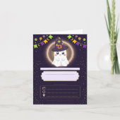 Cute Ghost Halloween Party Folded Invitation (Voorkant)