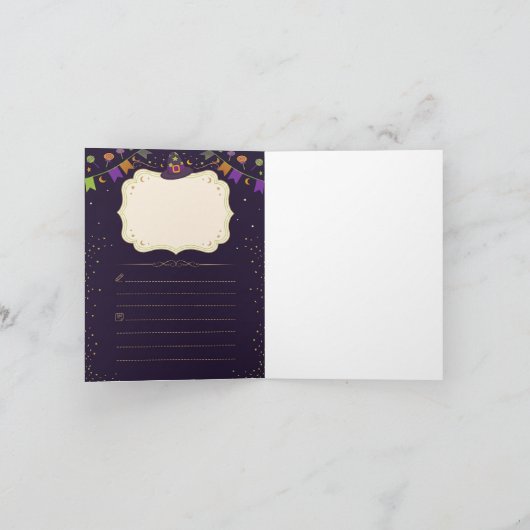 Cute Ghost Halloween Party Folded Invitation (Binnen)