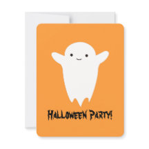 Cute Ghost Halloween Party Invitation